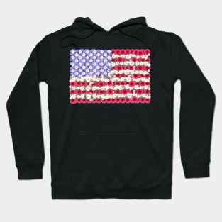 usa flag made of flowers Hoodie